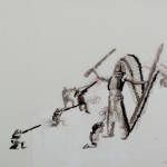Epic 103 / 2009 / Ink, pencil, gesso on Mylar 18” x 24”