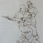 Mourning Embroidery 4 / detail- Soldiers To The End