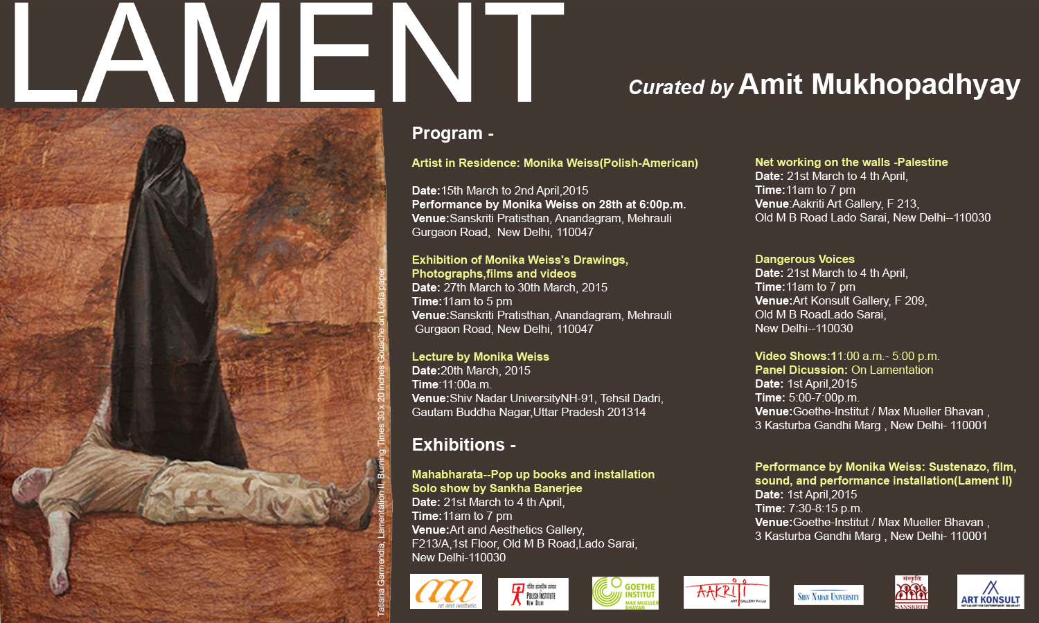 poster lament event , delhi